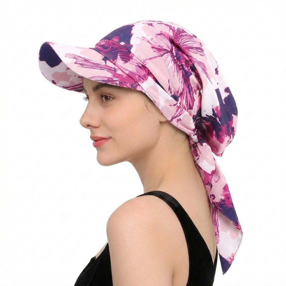 Baseballkappe mit Schirm und Riemen Atmungsaktiver Turbanhut Sommer-Kopftuchhut Alltagsoutfits