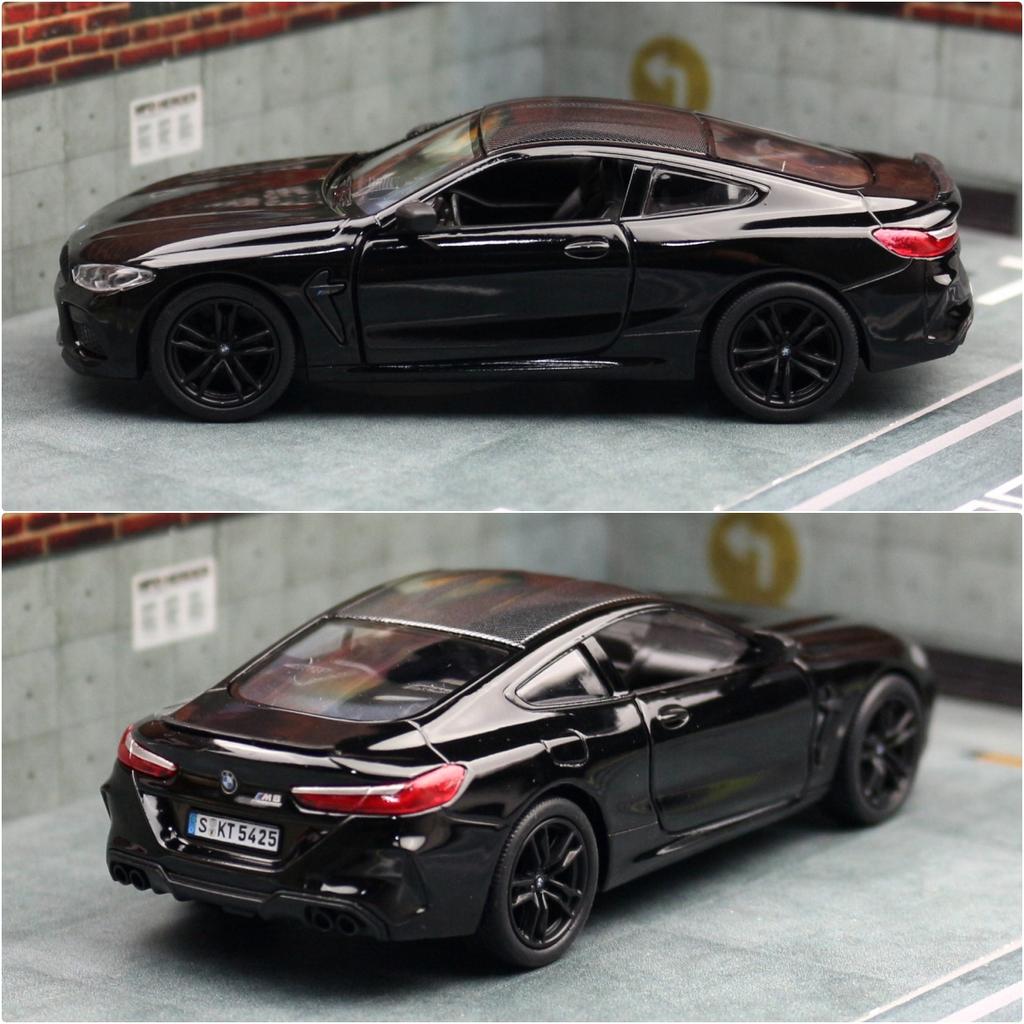 Toy Car Model 1/38 BMW M8 Competition Coupe Sedan Alloy Diecast Miniature Vehicle Collection Gift for Children Boy
