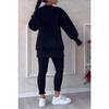 2025 Spring/Fall Women's Irregular Long Sleeve Sweatshirt & Leggings Set