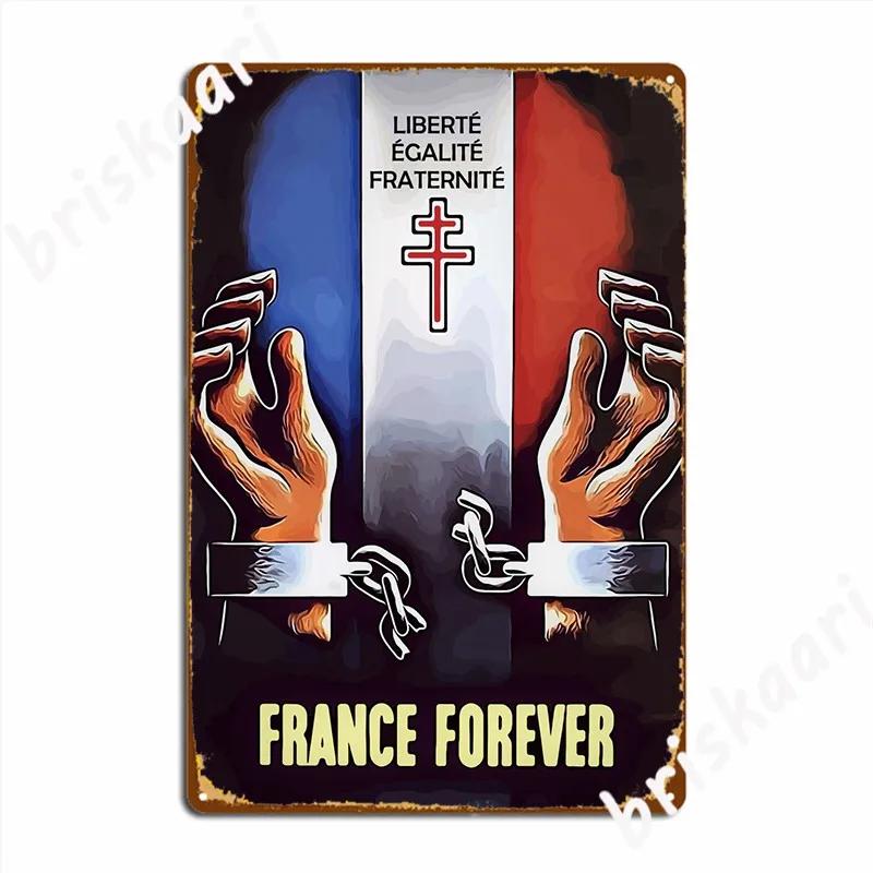 France Forever Metal Sign Printing Club Bar Plaques Wall Cave Tin Sign Poster 20X30CM