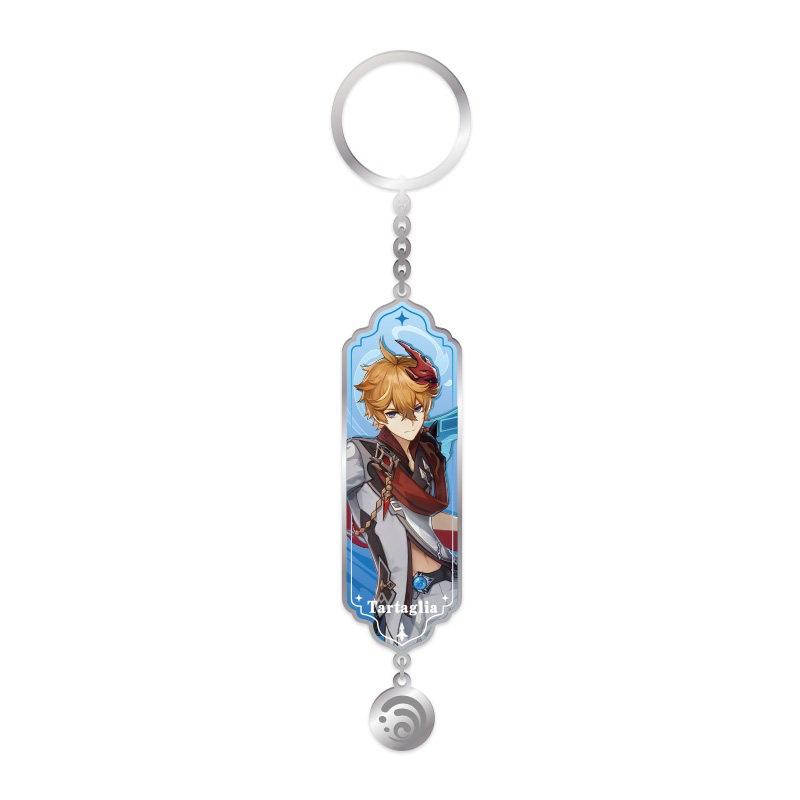 

Sunsyea Genshin Impact Official Merch miHoYo Original Authentic Metal Epoxy Resin Keychain Xiao Venti Ganyu Zhongli Klee
