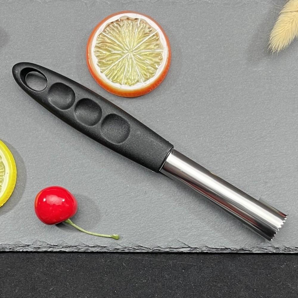 2pcs Stainless Steel Fruit Corer Labor-saving Multi-Functional Fruit Cutter Plastic Handle Portable Fruit Core Remover