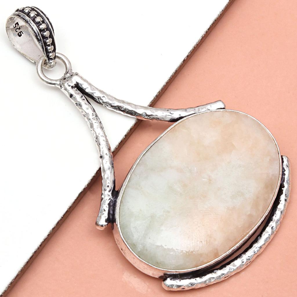 Suruntine Gemstone Handmade Women's Unisex Silver Jewelry Pendant 2.5