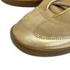 Gucci Niedrig geschnittene Leder-Sneaker goldfarbenes Leder Gebraucht