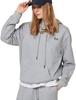 Yvette Hoodie with Loose Solid GRY Size Women's Fleece-Lined Pockets, Fit, Color, Outerwear, Sweatshirt, Top, Loungewear, Autumn/Winter, (Hoodie Only,