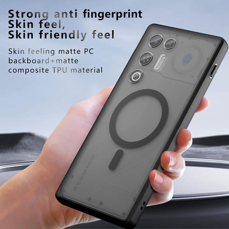 Custodia per ZTE Nubia Red Magic 11 Air Antiurto Magnetica Opaca in PC+TPU Anti-impronta Traslucida per Red Magic11 Air