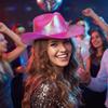 Glitter Finish Glitter Cowgirl Hat Glamorous Cowgirl Party Hat Western Cowboy Hat  Costume Party