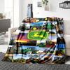 1Pc John Deere Tractor Collage Blanket Soft Throw Blanket For Home Bedroom Bed Sofa Travel Office Solid Christmas Blanket