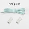 1 Pair No Tie Shoelaces Round Metal Capsules Lock Elastic Shoe Laces For Sneakers Rubber Band Lazy Shoes Lace Accessories