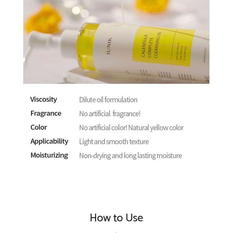 IUNIK Calendula Komplettes Reinigungsöl 200 ml