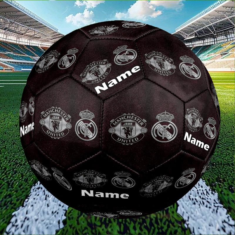 Custom Name Personalized Manchester Football F.C-A Print Size 5 Soccer Ball Training & Match Football, for Team, Kicking, Gift for Football Enthusiast