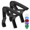 2 Acoustic/electric Guitar Capo Aluminum Alloy Wood Grain Capo + 5 Picks with Pick Slot