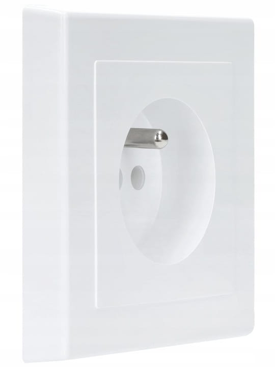 Single Socket with Grounding IP20 16A 250V Flush-mounted White