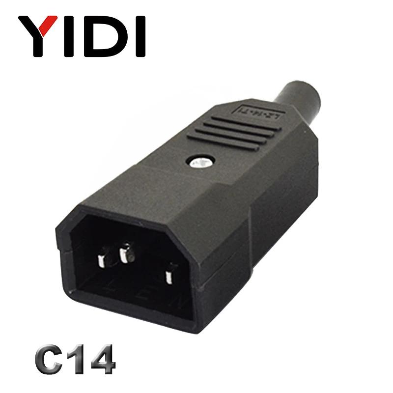 

10A 250V IEC Straight Cable Plug Connector C13 C14 Female Male Plug Rewirable Power Connector 3 Pin AC Socket Industrial Plug