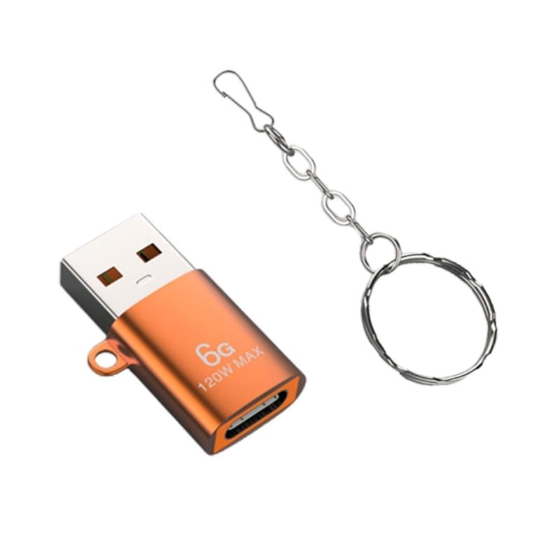 

Highly Speed 120W Charging USB C Female To USB A Male Adapter USB to USB C Adapter For Electronic Gadgets Data Transfer помаранчевий