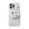 Soft Cute Cat Purple Floral Application iPhone17Pro Max Apple 16 Mobile Phone Case Magnetic Suction 14/15 Double Layer