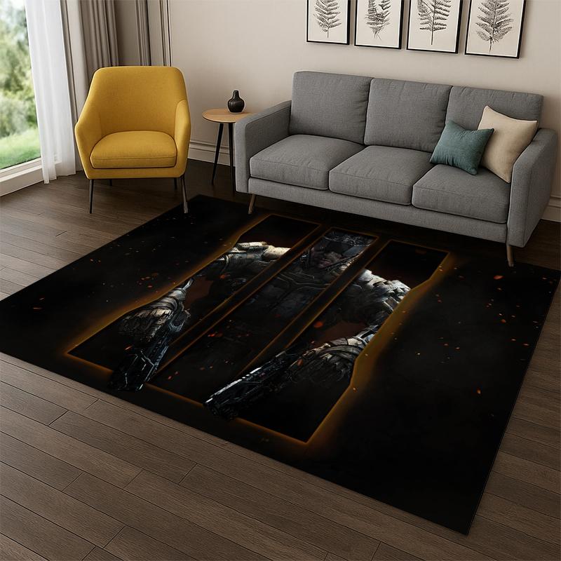Call of Duty COD War Game Cartoon Carpet Rug for Bedroom Living Room Sofa Playroom Doormat Home Decor,Kid Area Rug Non-slip