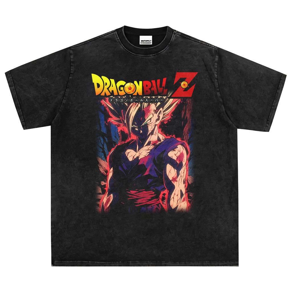 Dragon Ball Printed Short Sleeve TShirt Casual Summer Wear Mens Street Clothing Mens TShirt Washed and Old Comfortable Pop