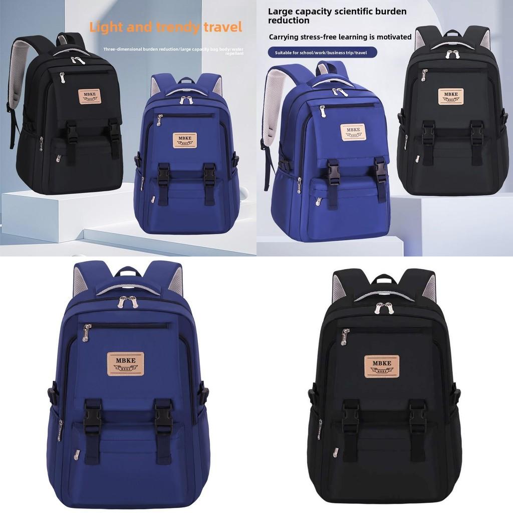 Unisex Oxford Cloth Large Capacity Mbke Letter School Backpack With Antiwater Tech For Education Use