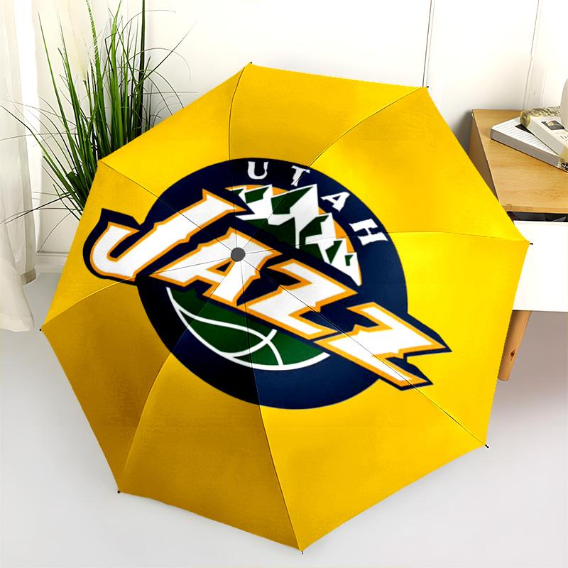 Utah Jazz Scholarship Logo Folding Umbrella Suitable For All Seasons Suitable For All Seasons Umbrella Umbrella Outdoor