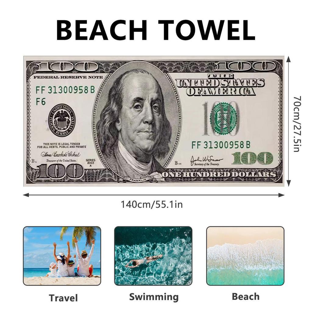 Customized Printed Microfiber Oversized Beach Towels, Quick Dry Bath Towels
