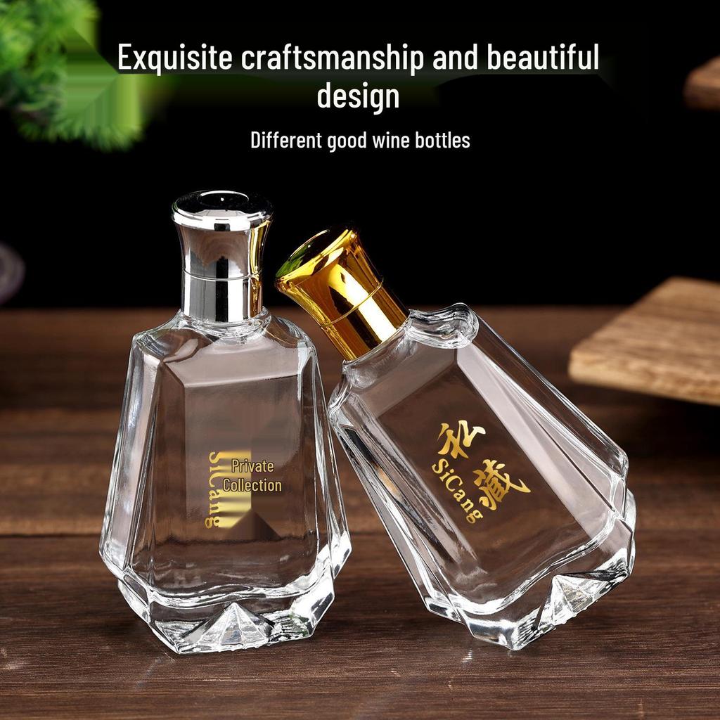 100ml Premium White Glass Empty Wine Bottle for Home Brew and Gift Collections
