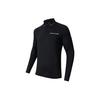 Training Series Solid Color Antibacterial Sports Casual Long Sleeve Polo Shirt Men Tops Black 152417401-3