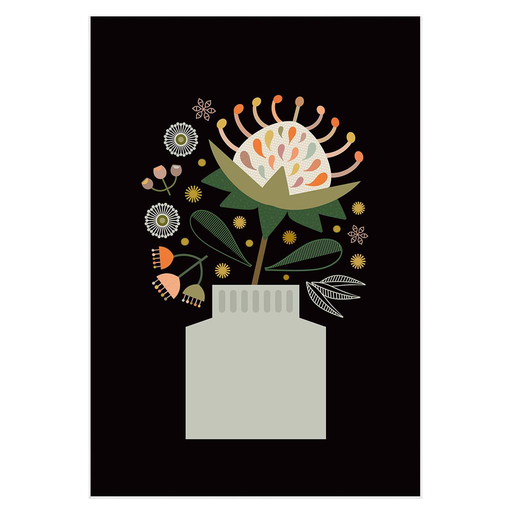 Lyndy Hants Waratah Ve Váze Tisk