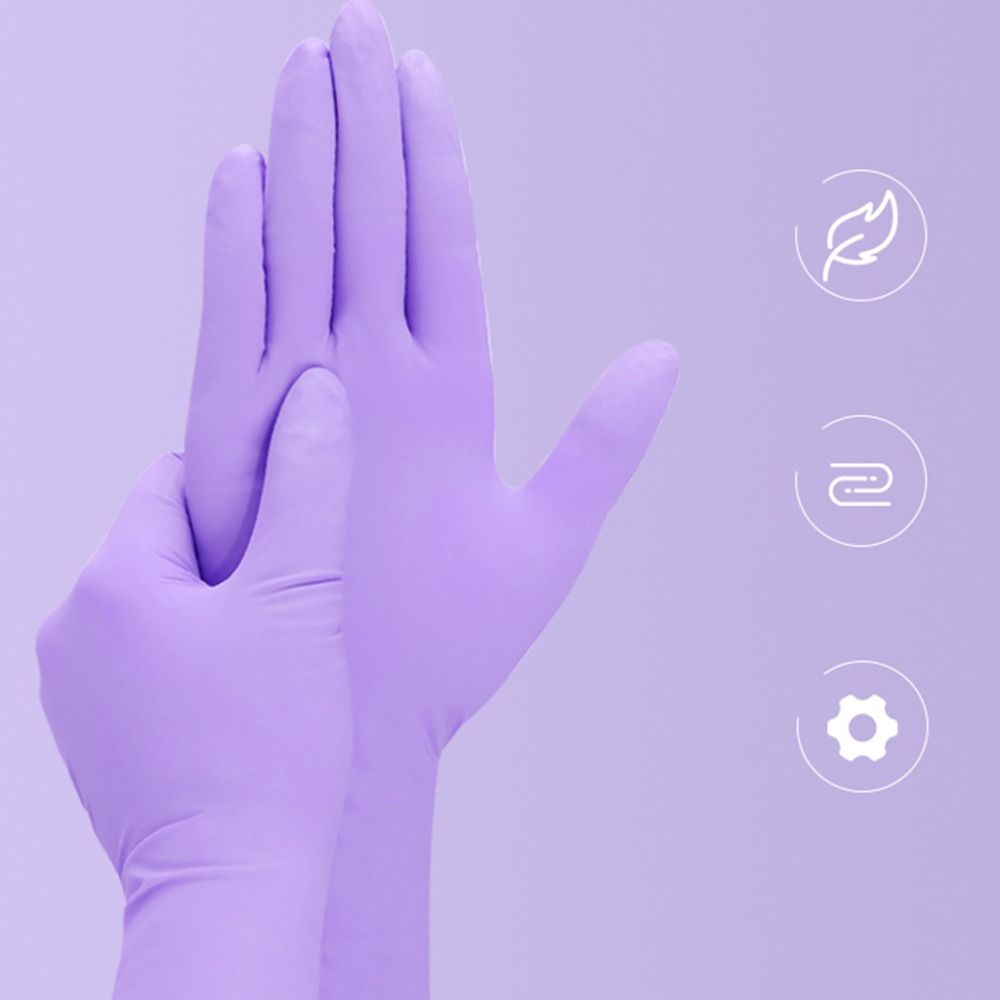 50Pcs Waterproof Disposable Nitrile Gloves 30cm Dishwashing Gloves Durable Household Gloves Kitchen