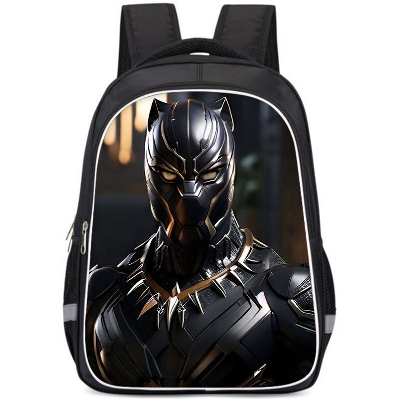 Large Capacity Lightweight Black Panther Kids Backpack For Boys And Girls School Use