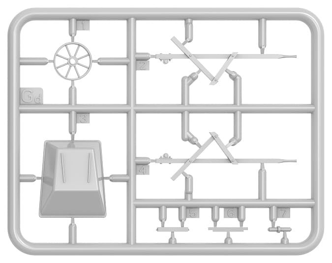 MiniArt Scale Handcart Set of 5 Plastic Models MA35621 1/35