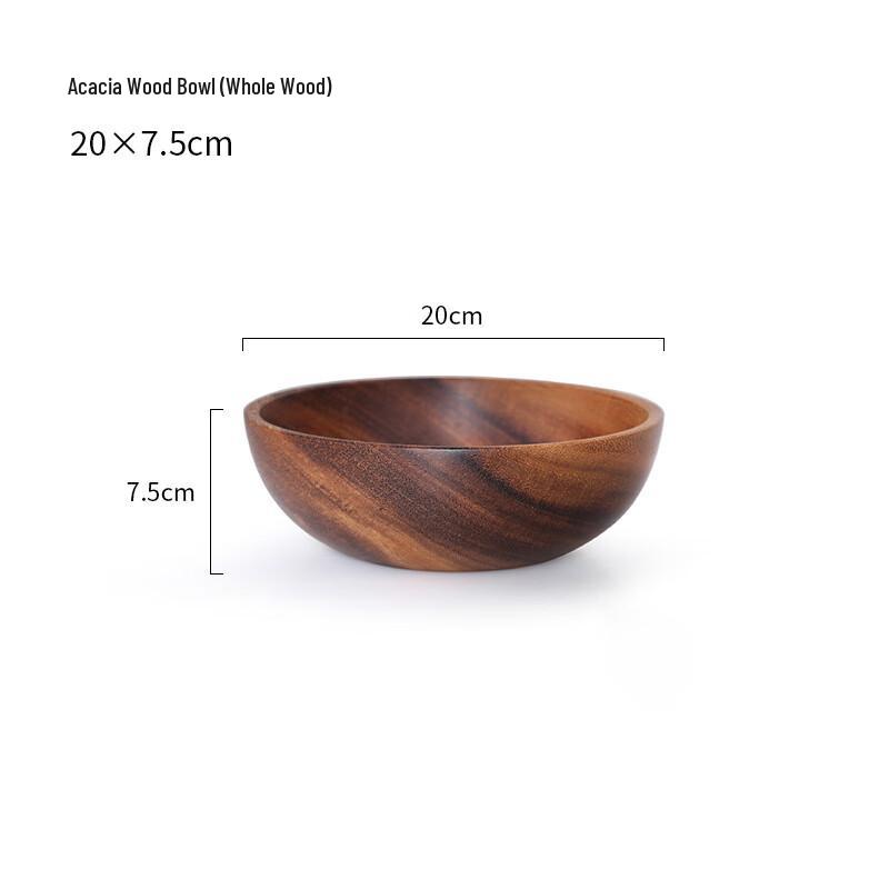 ZISIZ Acacia Wood Soup & Noodle Bowl