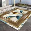 Golden Abstract Luxury Carpet for Bedroom Large Area Rugs Sofa Side Carpets Living Room Soft Flannel Lounge Floor Mat Decoration