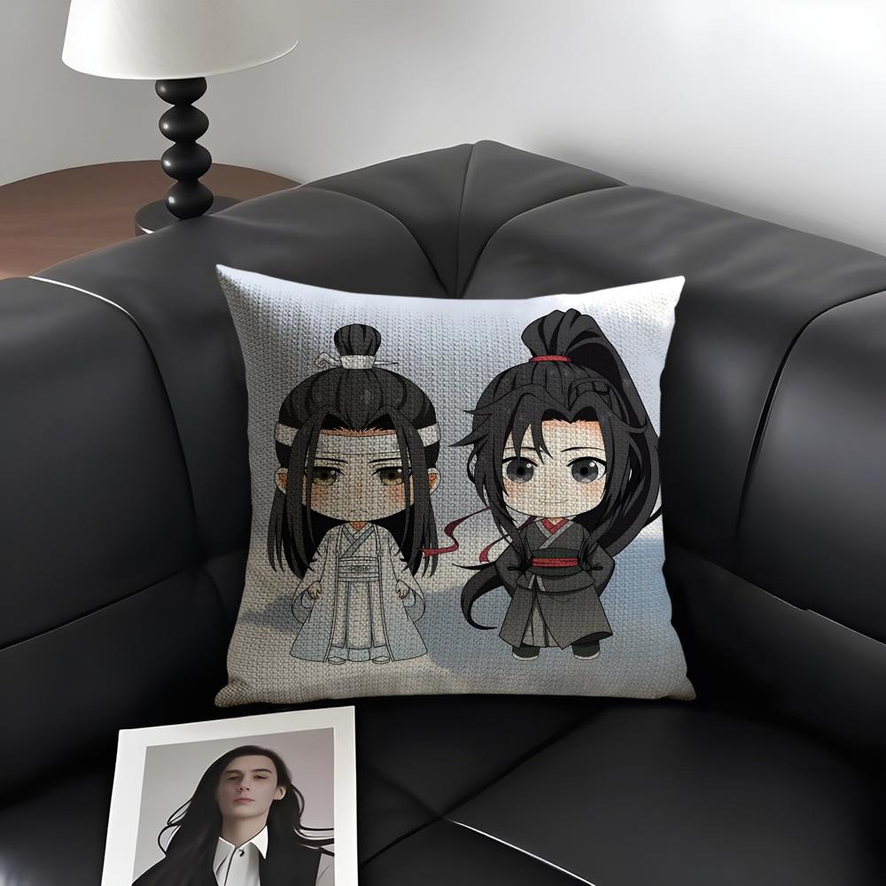 

MMo DaoO ZZu Shi TV Series Cushion Cover Natural Linen Organic Fabric DoubleSided Printing Sofa Home Decor Gift Pillow Case 30x30cm