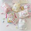 Ins Style Floral Storage Bag Drawstring Drawstring Pocket Soft Cotton Anti Fall Cosmetic Bag Sundry Storage Camera Bag
