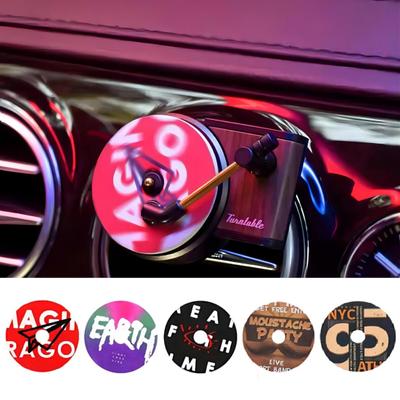 Record Player Car Air Freshener Aroma Diffuser Compact Size Easy To Install Intelligent Car Interior Aroma Device Vent Clip