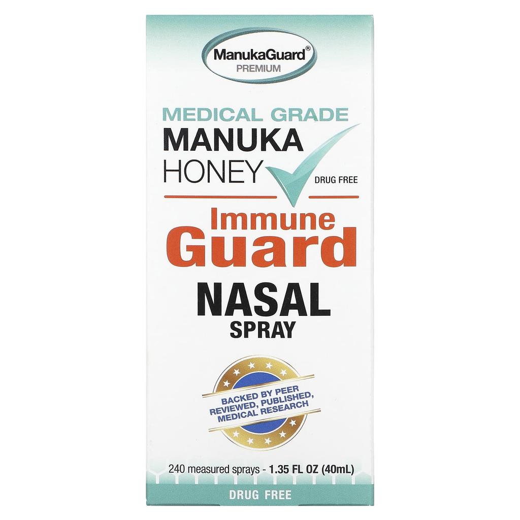 Medical Grade Manuka Honey, Immune Guard Nasal Spray, 40 Ml (1.35 Fl Oz)
