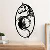 Forged Iron Horse Wall Art, Indoor Outdoor Metal Decor, Living Room Bedroom Ornament, 11.81x6.59in, Halloween Christmas New Year Gift