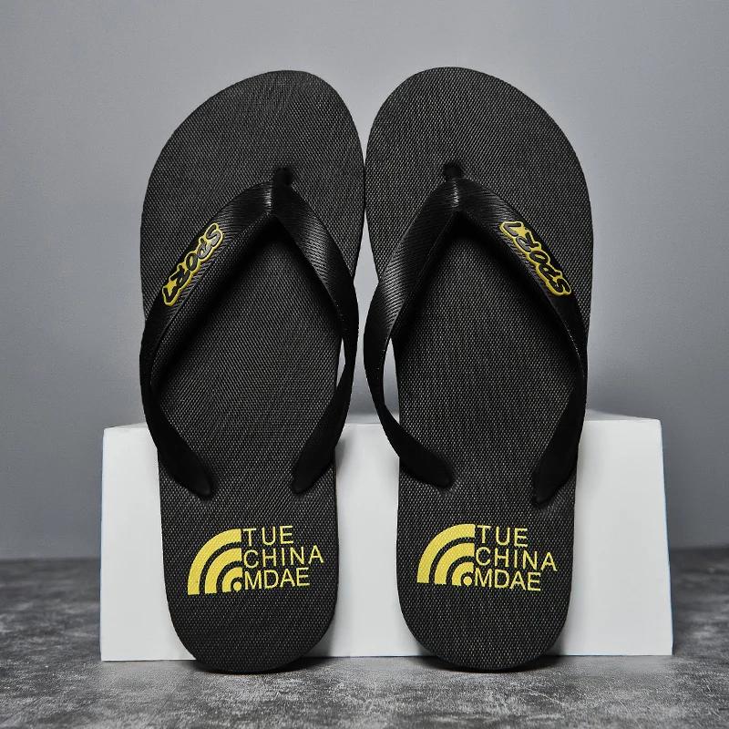Men's Summer Slippers Walk Around Home Flip Flops Men Original Brands Shoes for Men Genuine Mens Slipper Man Luxury