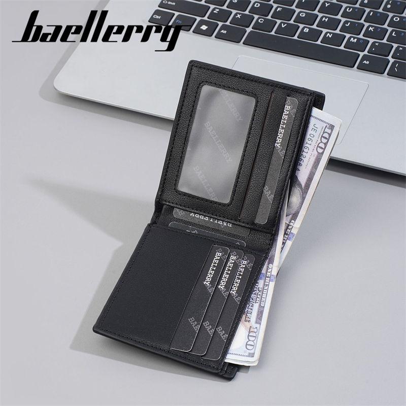 Baellerry Men Short Wallets Fashion Design Thin Card Holder Coin Purses GZW