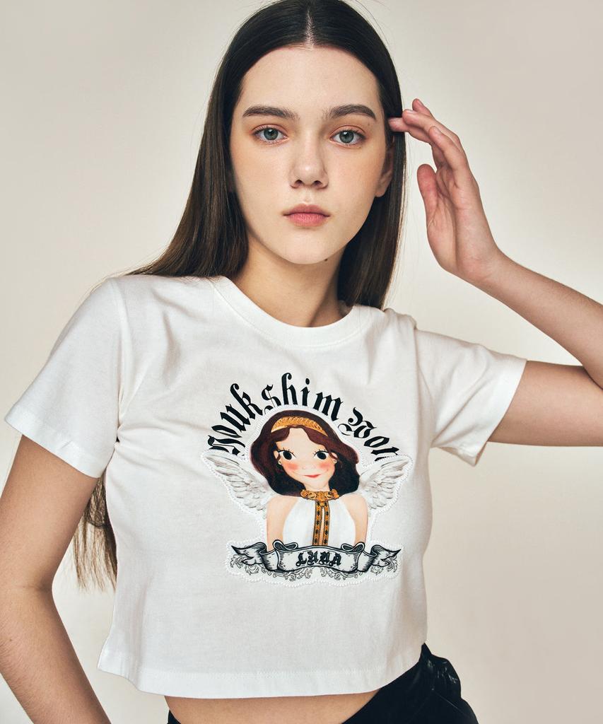 Yugsimwon Angel Crop T-Shirt Luna
