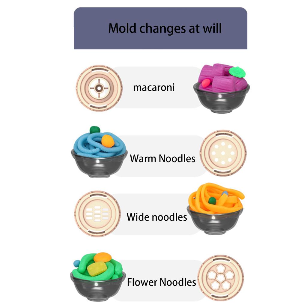 Ice Cream Pastry Noodle Machine DIY High Beauty Tool Mold Set Clay Handmade Children's Toys