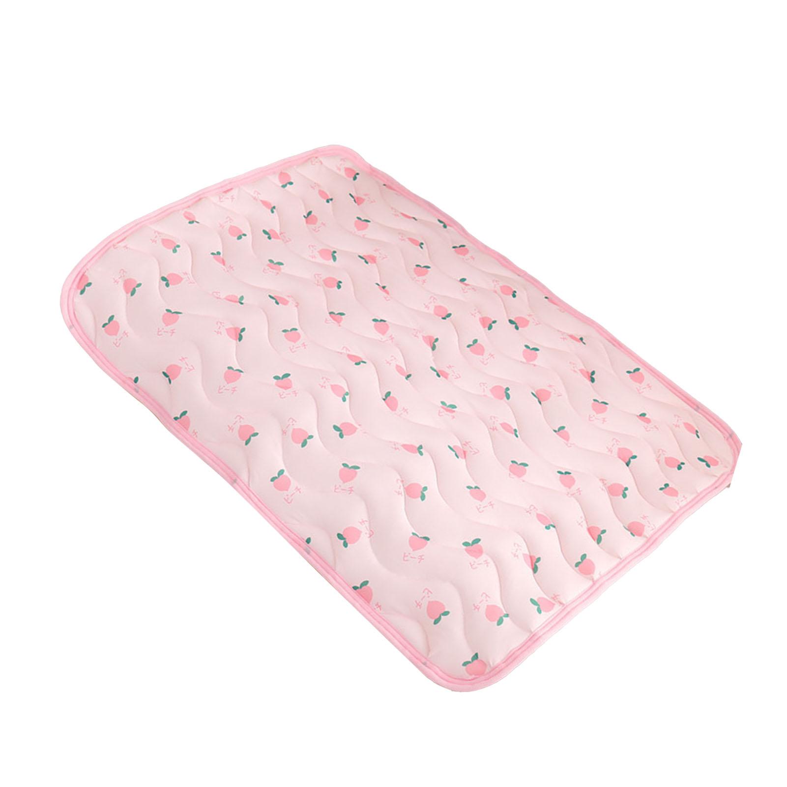 Outsideworld Pink Pet Cooling Mat Ice Silk Fabric Blanket Summer Pet Sofa Bed Cover Sleeping Pad For Cats Dogs M 60X50cm 23.6X19.7in