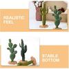 Luxshiny 3pcs Green Simulated Cactus Artificial Sand Decor Faux Succulent Decor Fake Cacti Plants Figurine Table Ornament Centerpieces for Home