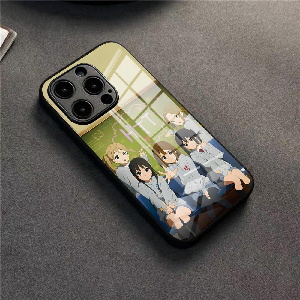 Cute Anime Girl K-ON Phone Case For 17 Pro Max IPhone 16 Pro 14 12 11 13 Mini X XR XS 15 Plus SE Glass Cover