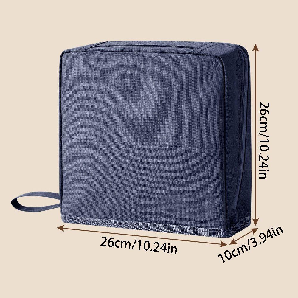 Large Capacity Vertical Makeup Bag Standable Multi-Compartment Skincare Storage Bag with Mirror Partitioned Cosmetic Organizer
