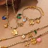 Set bijuterii Meier cu frânghie împletită și diamant pandantiv lotus colier brățară creative