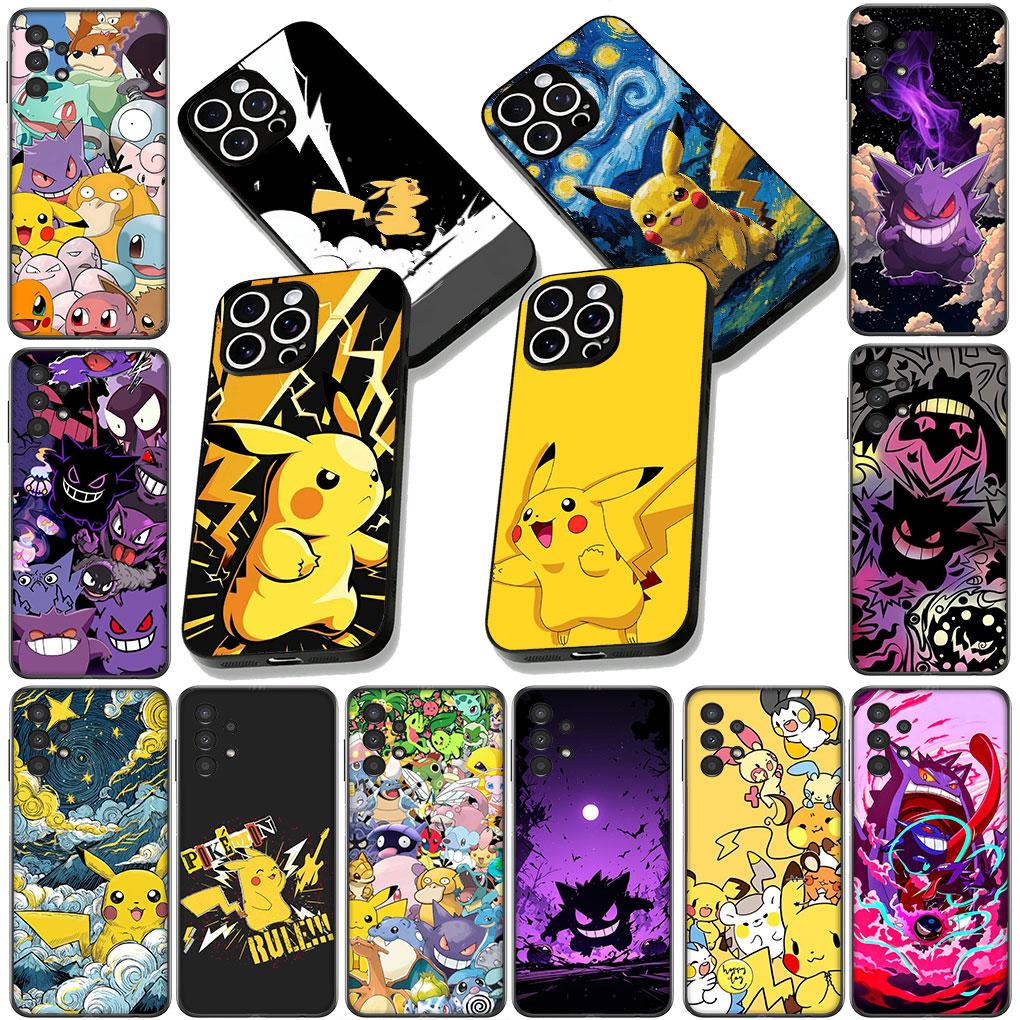 Soft Phone Cover for Samsung Galaxy S25 S24 S23 FE Plus Ultra S7 Edge A16 A15 5G S25+ Case P-Pokemons Gengar P-Pikachus Cute