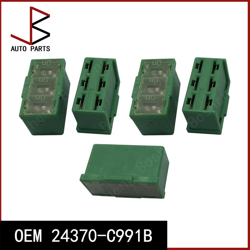 

5 шт./лот OEM 24370-C991B 24370C991B 24370 C991B Разъем в сборе Предохранитель-плавкая вставка 40-40-40 для Nissan Maxima 16-23 09-14