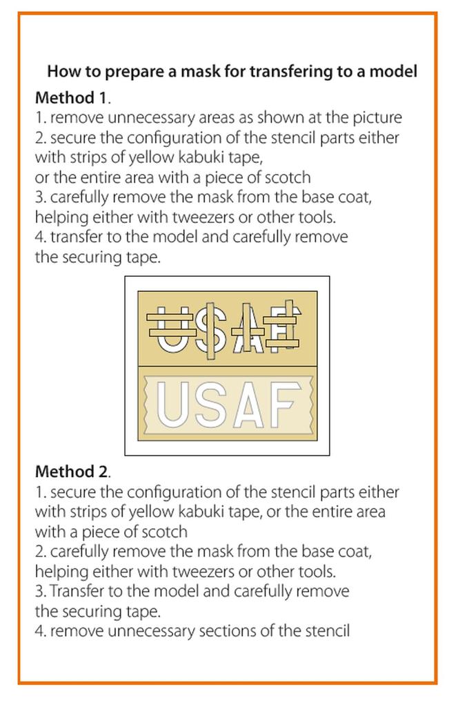 Klares Nordamerikanisches Sabre US Air Force Logo und Buzz Number Lackierfolie Aufkleber Koreanische Version Klare Prop Maskierungsfolie für Plastikmodelle CPUA48071